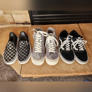 3 pairs of tennis shoes womens size 7.5/mens size 6